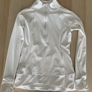 Athleta Rainier Half Zip Jacket White Small Women’s